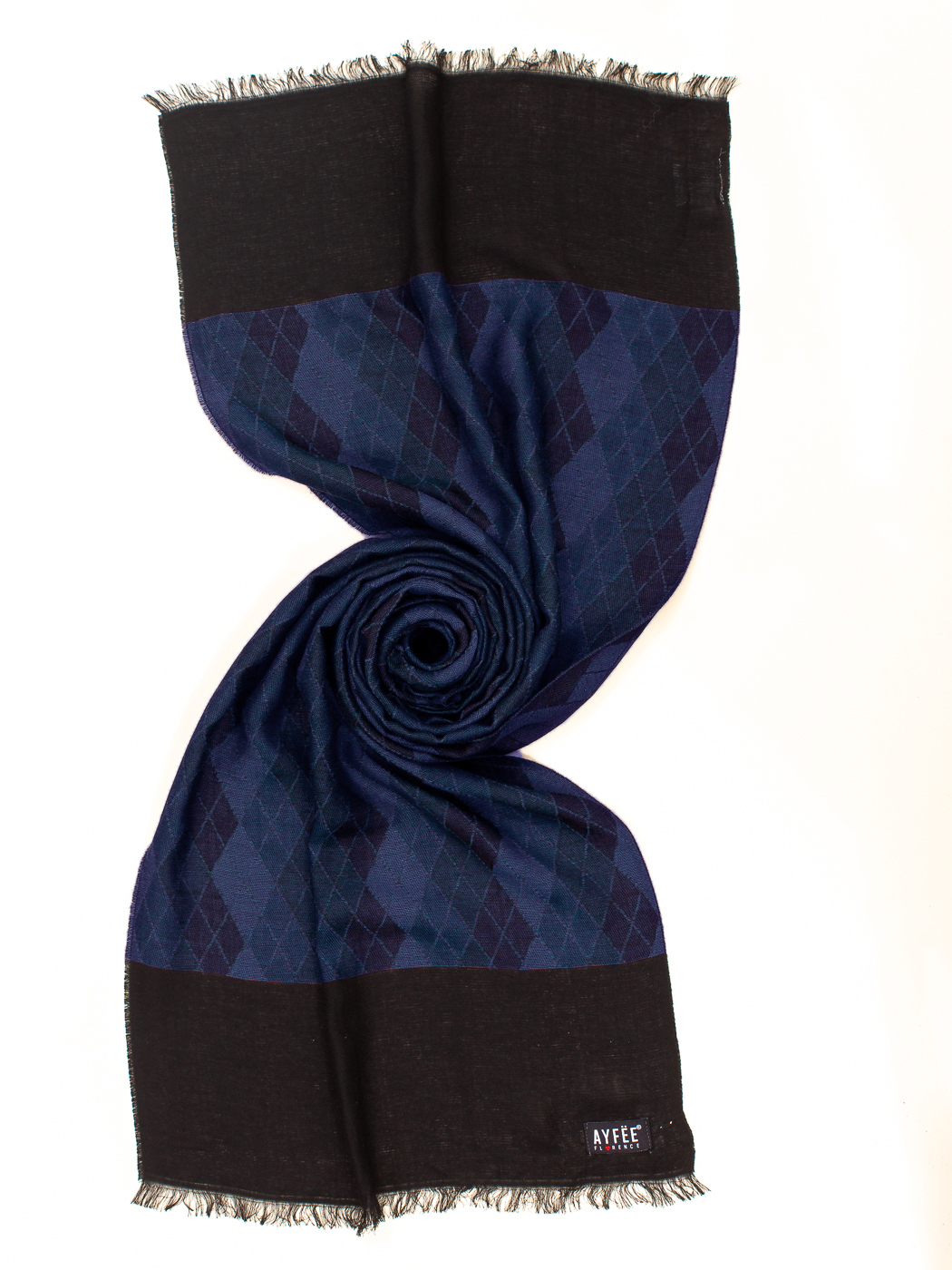 STOLA UOMO JACQUARD MICRO TIE, 180X40 - BLUE